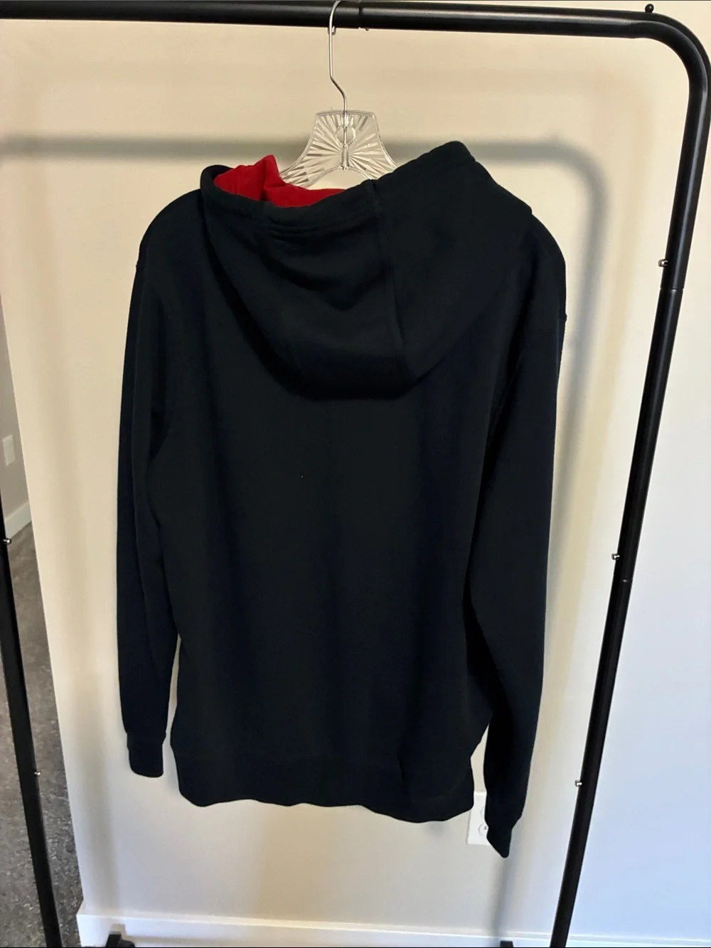 Jordan Black Full-Zip Hoodie with Red Trim